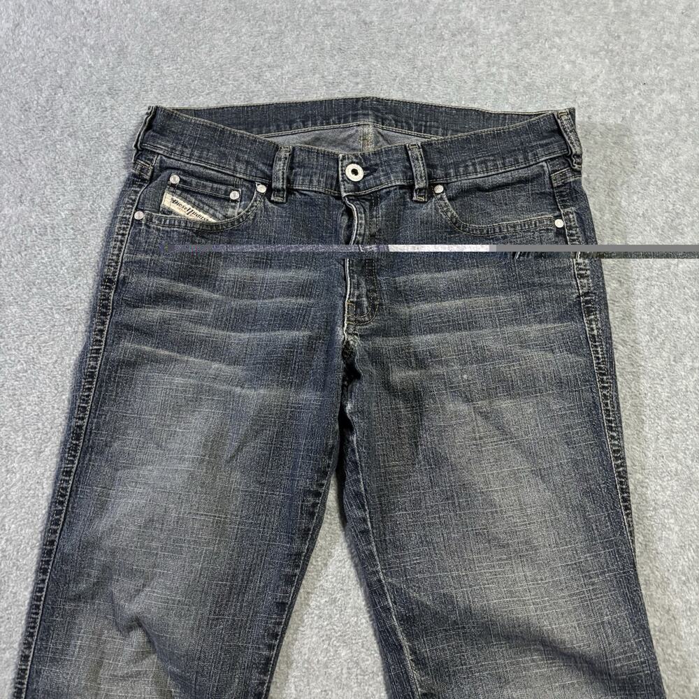Vtg Y2K Diesel Rame Bootcut Jeans 30.5x33 Faded Gray Distressed Low Rise Tag 31 View 6
